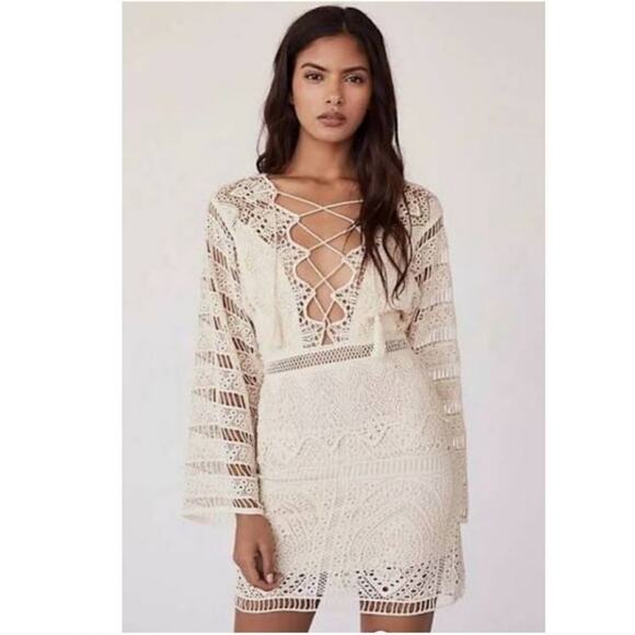 Free People Cream Long Sleeve Dress - Picture 10 of 11